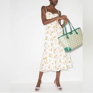 Reformation Zander Floral Linen Garden Midi Dress Size 10